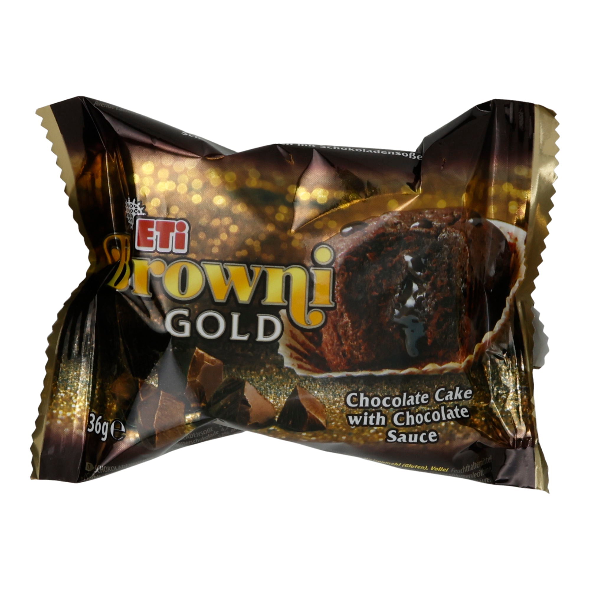 Schokoladenkuchen Eti Browni Gold | Kuchen | mit Schokosauce | 36 g ETI